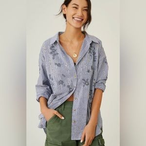 NWOT Anthropologie Pilcro Embroidered Shirt